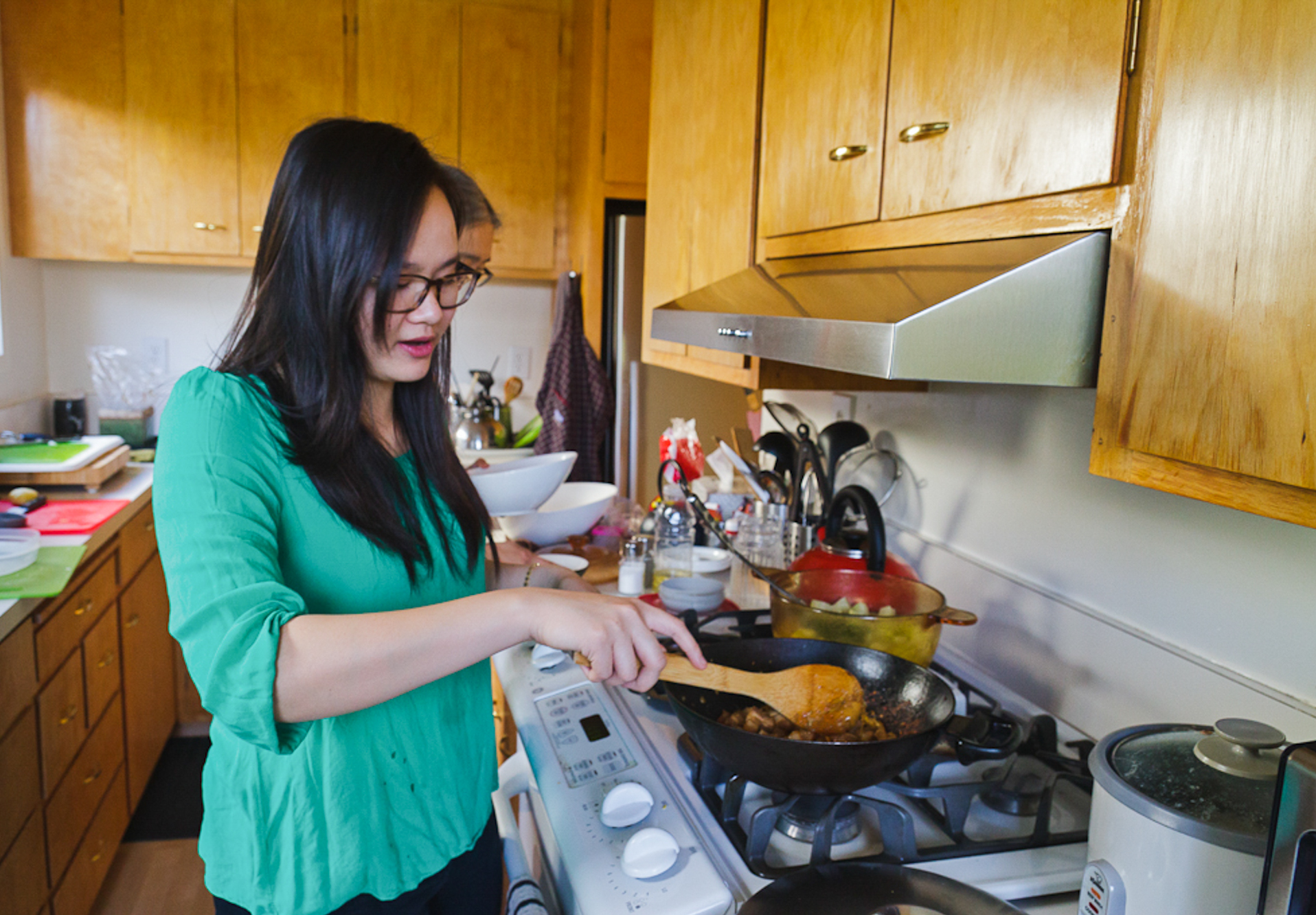 Khanh-Hoa Nguyen cooks caramelized pork belly with ginger, a Cambodian dish served to women who have just given birth. (Photo Courtesy: Grace Hwang Lynch for NPR) Khanh-Hoa Nguyen cooks caramelized pork belly with ginger, a Cambodian dish served to women who have just given birth. (Photo Courtesy: Grace Hwang Lynch for NPR)