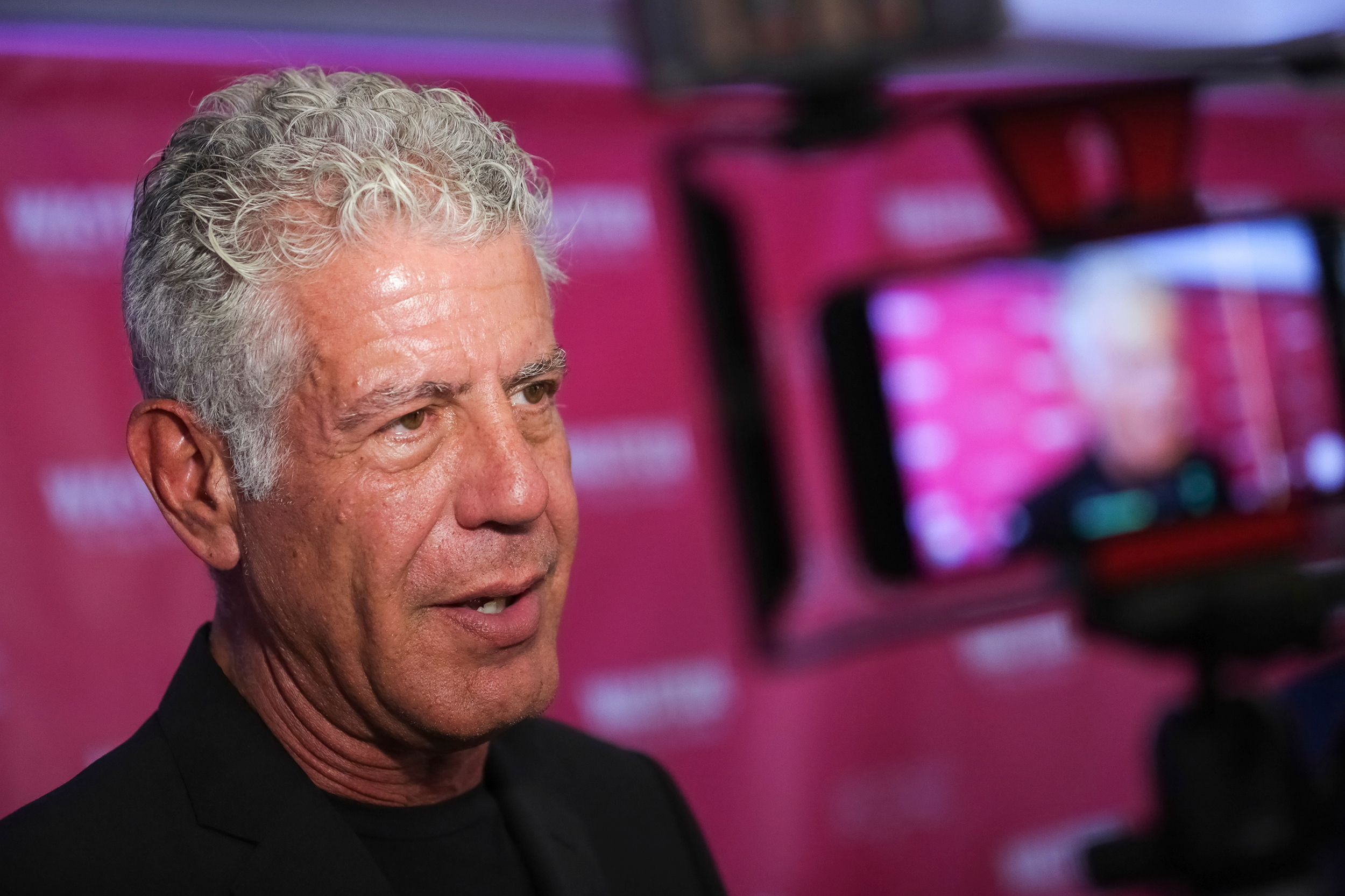 Executive producer and narrator chef Anthony Bourdain attends the premiere of Wasted! The Story of Food Waste in New York City. Executive producer and narrator chef Anthony Bourdain attends the premiere of <em>Wasted! The Story of Food Waste</em> in New York City.